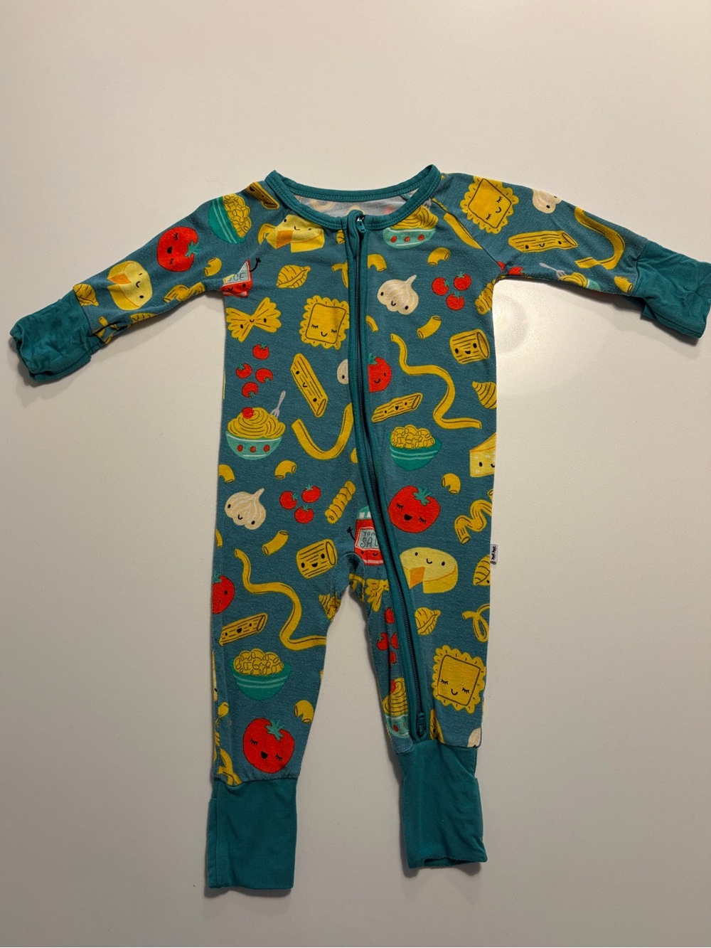Little Sleepies Pasta Party Zippy Pajamas (0-3M) - $10
